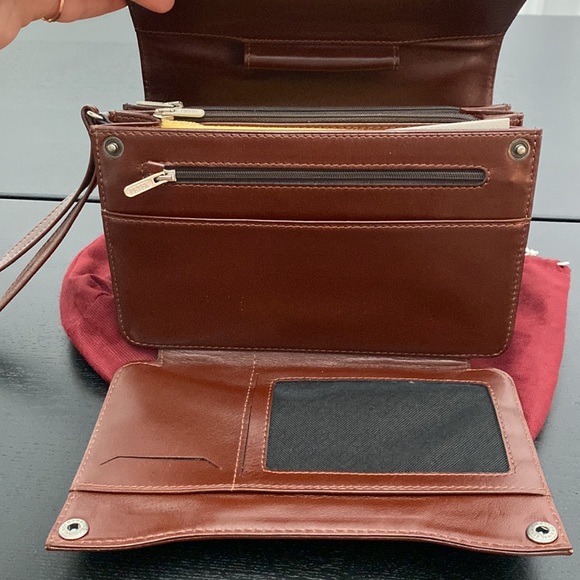 Petek 1855 Vintage Brown Leather Travel Organizer Bag - Picture 6 of 16